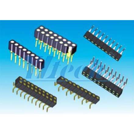 2.0*2.8圓孔座 單排/雙排 1*2P-1*40P/2*2P-2*40P 180度/90度/SMT L=7.4 PPS料