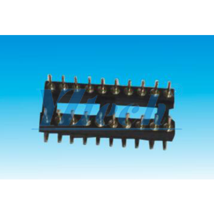 2.54*3.0雙頭針IC腳座 6P-40P SMT 寬15.24 L=10.0 PPS料